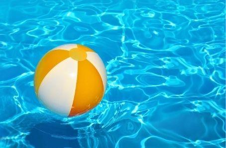 image of ball in a clean swimming pool